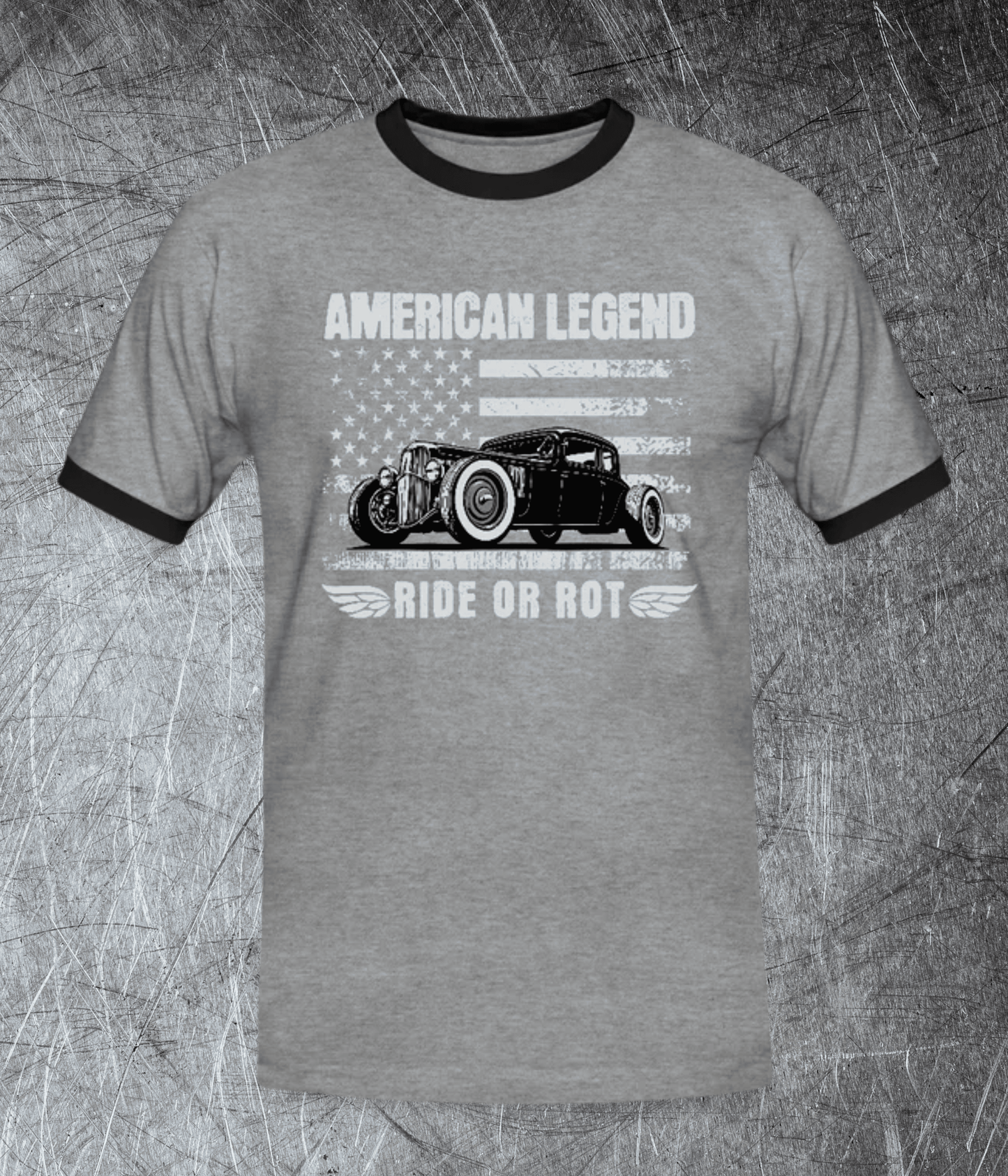 😎🤙 American Legend – Ride or Rot - Männer Kontrast-T-Shirt