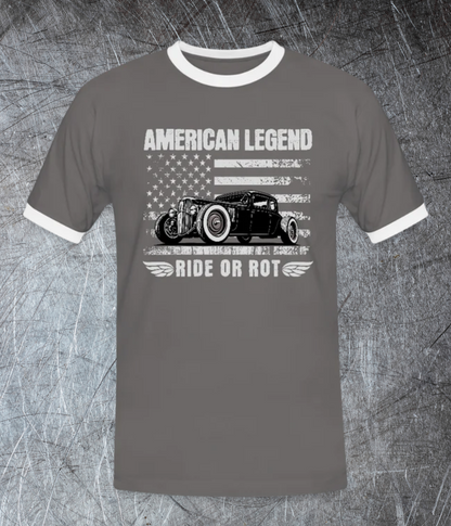 😎🤙 American Legend – Ride or Rot - Männer Kontrast-T-Shirt