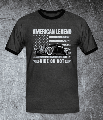 😎🤙 American Legend – Ride or Rot - Männer Kontrast-T-Shirt