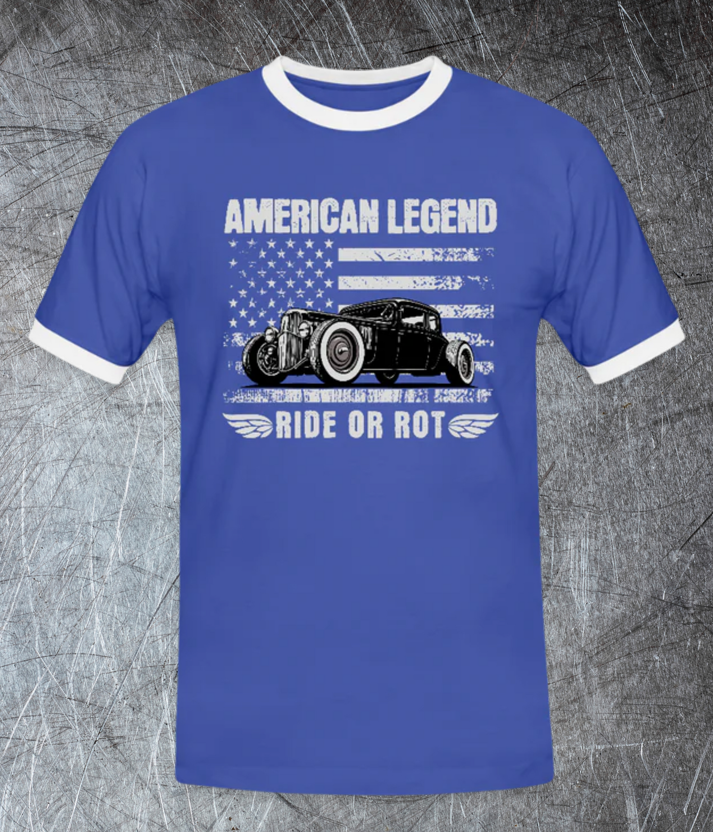 😎🤙 American Legend – Ride or Rot - Männer Kontrast-T-Shirt
