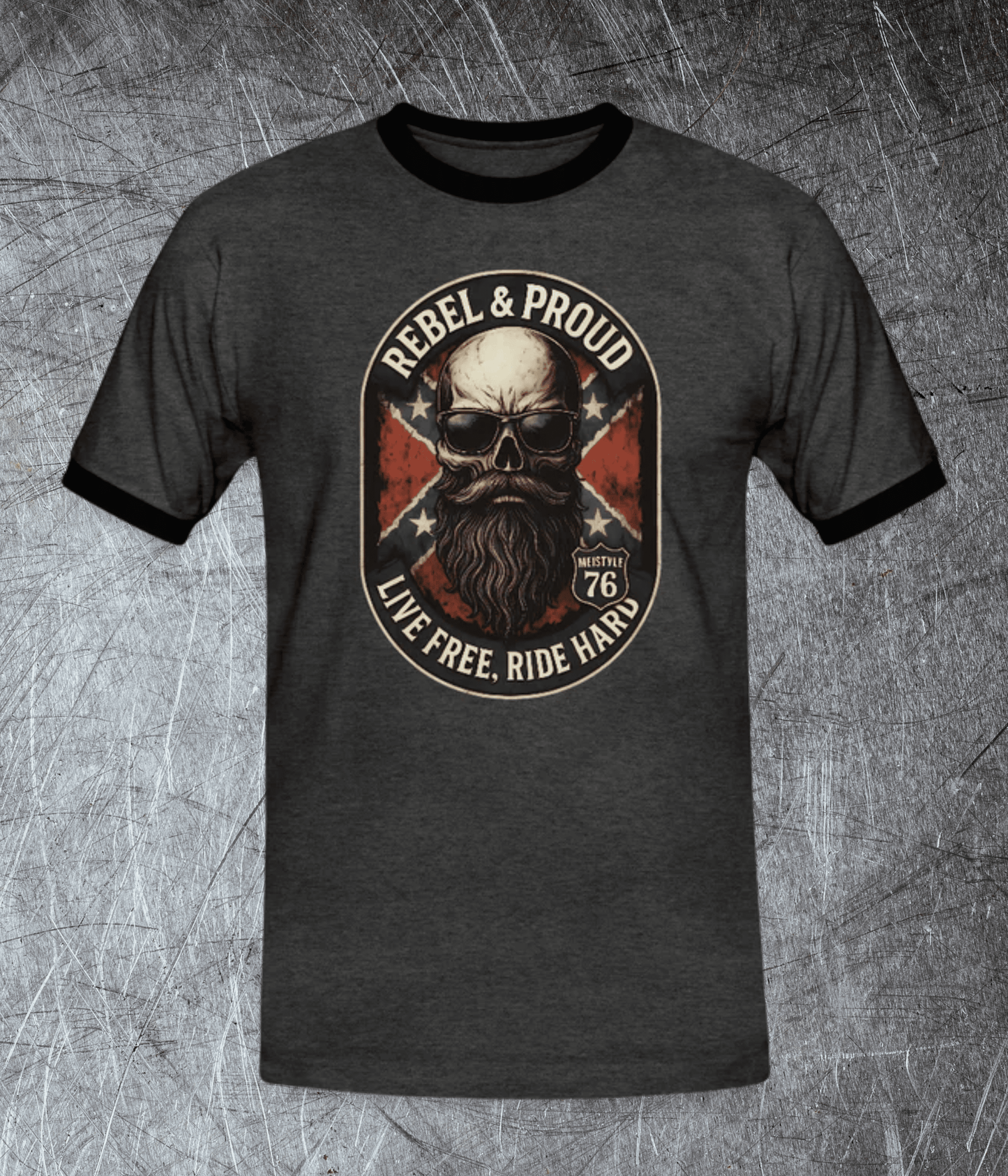 😎🤙 Rebel & Proud – Ride Hard - Männer Kontrast-T-Shirt