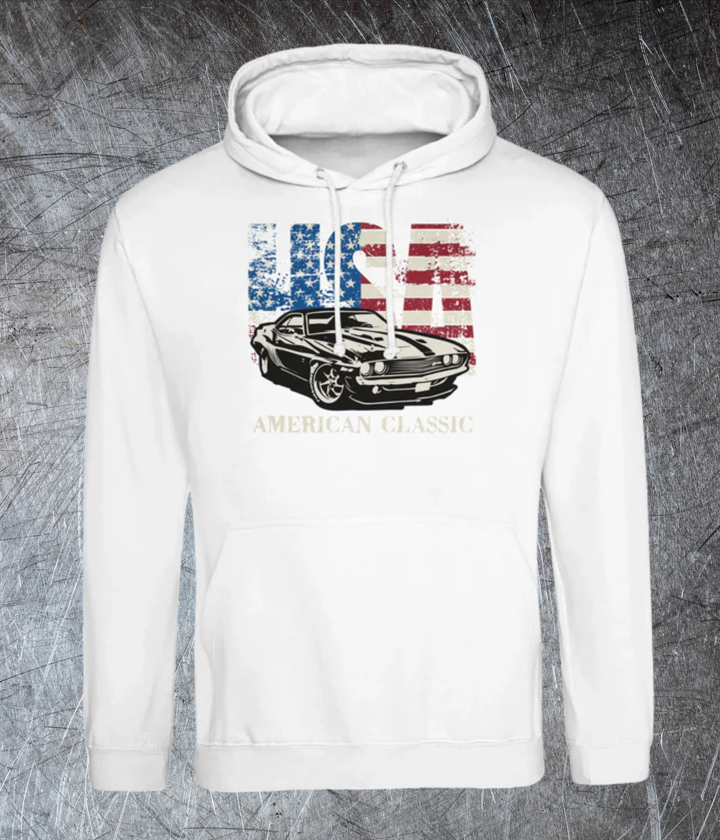 😎 USA American Classic – Muscle Car & Flag