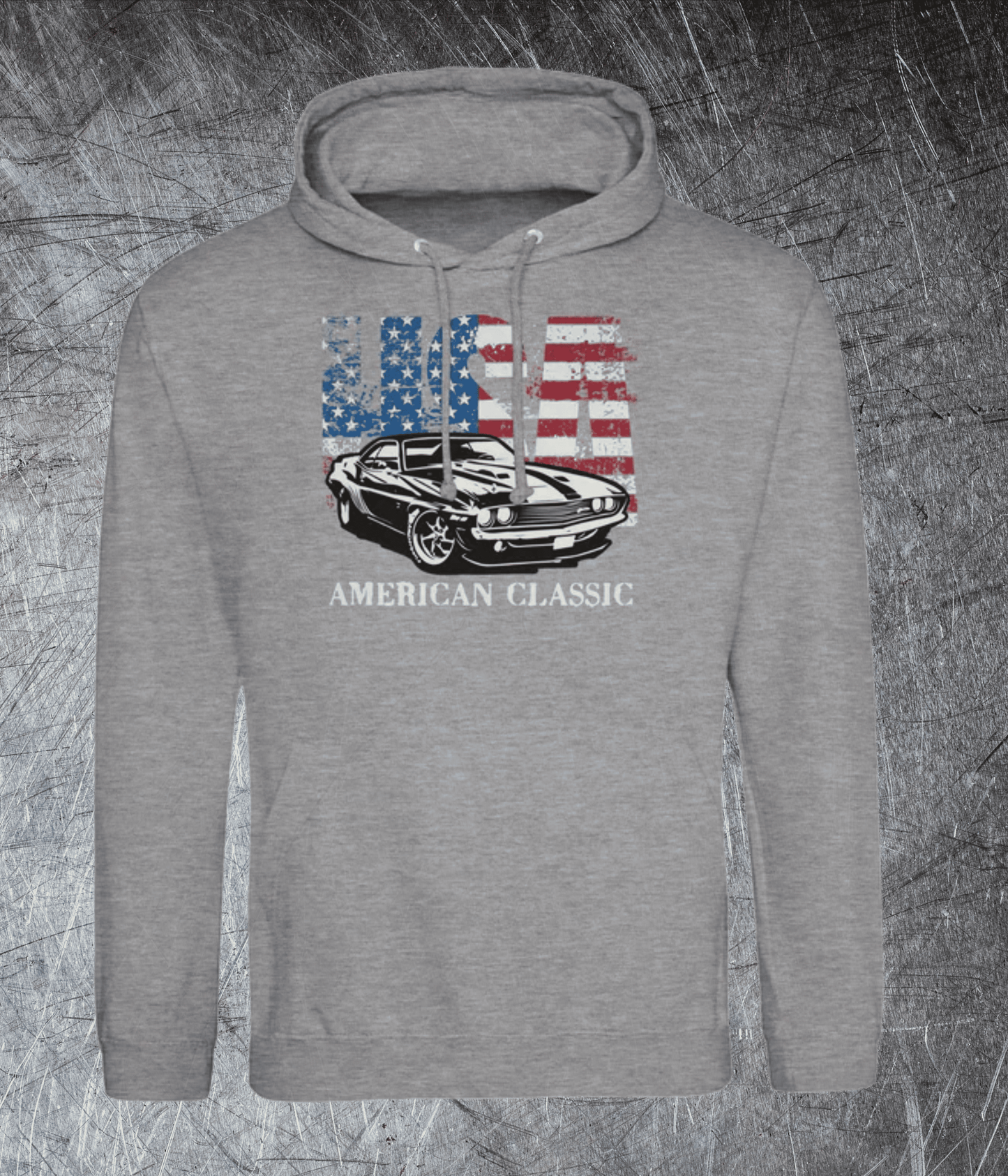 😎 USA American Classic – Muscle Car & Flag