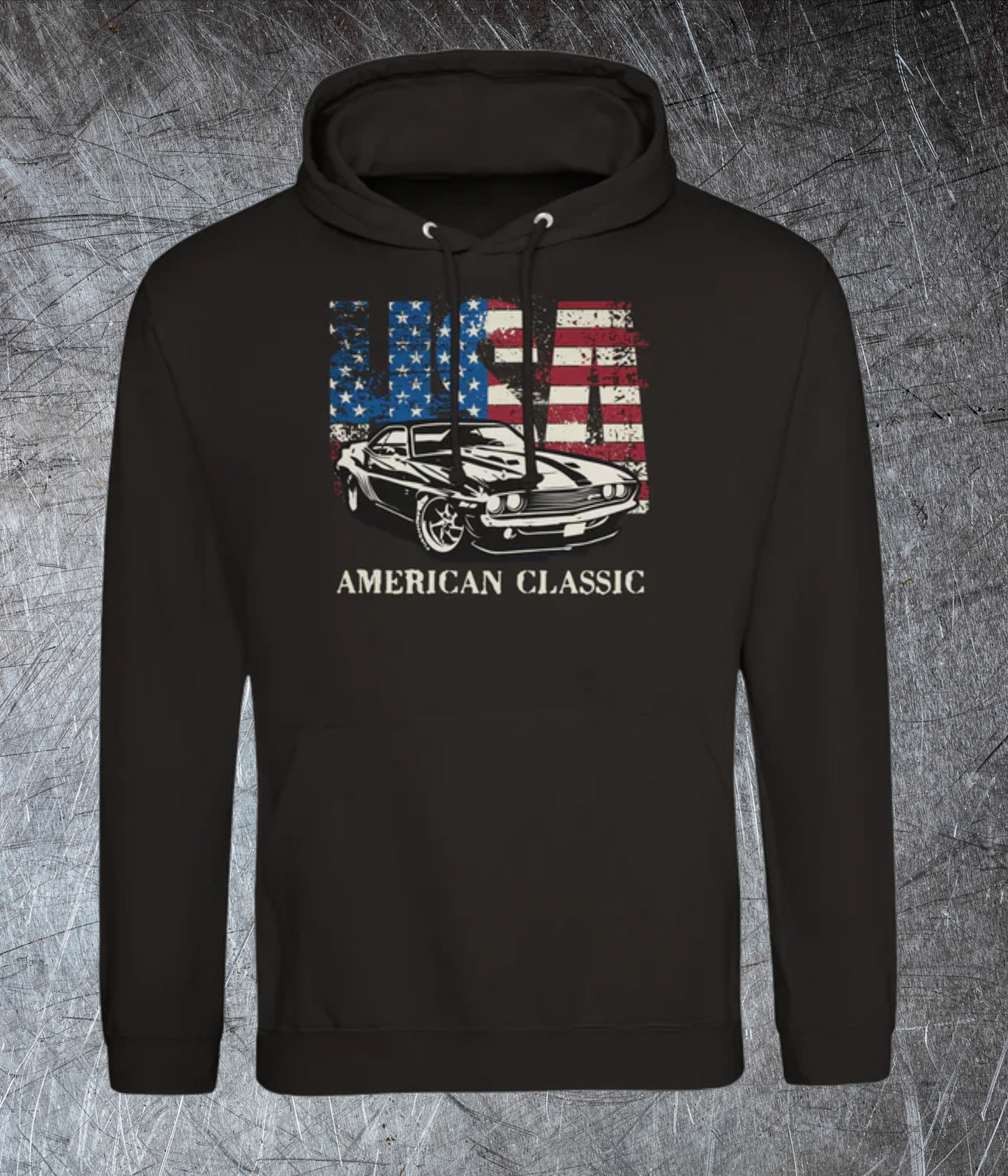 😎 USA American Classic – Muscle Car & Flag