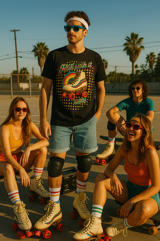 Roll with it – 80s Vibes   Premium T-Shirt