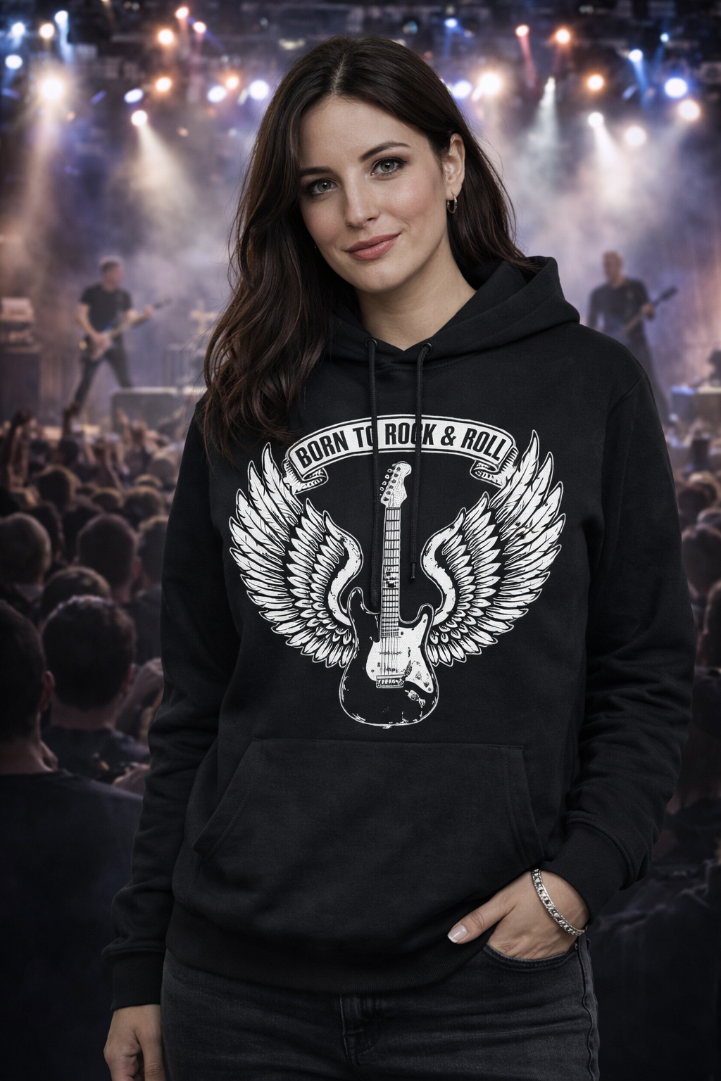 Born to Rock & Roll - Frauen Premium Hoodie
