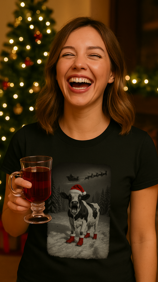 Weihnachtswahn auf der Weide - Premium T-Shirt