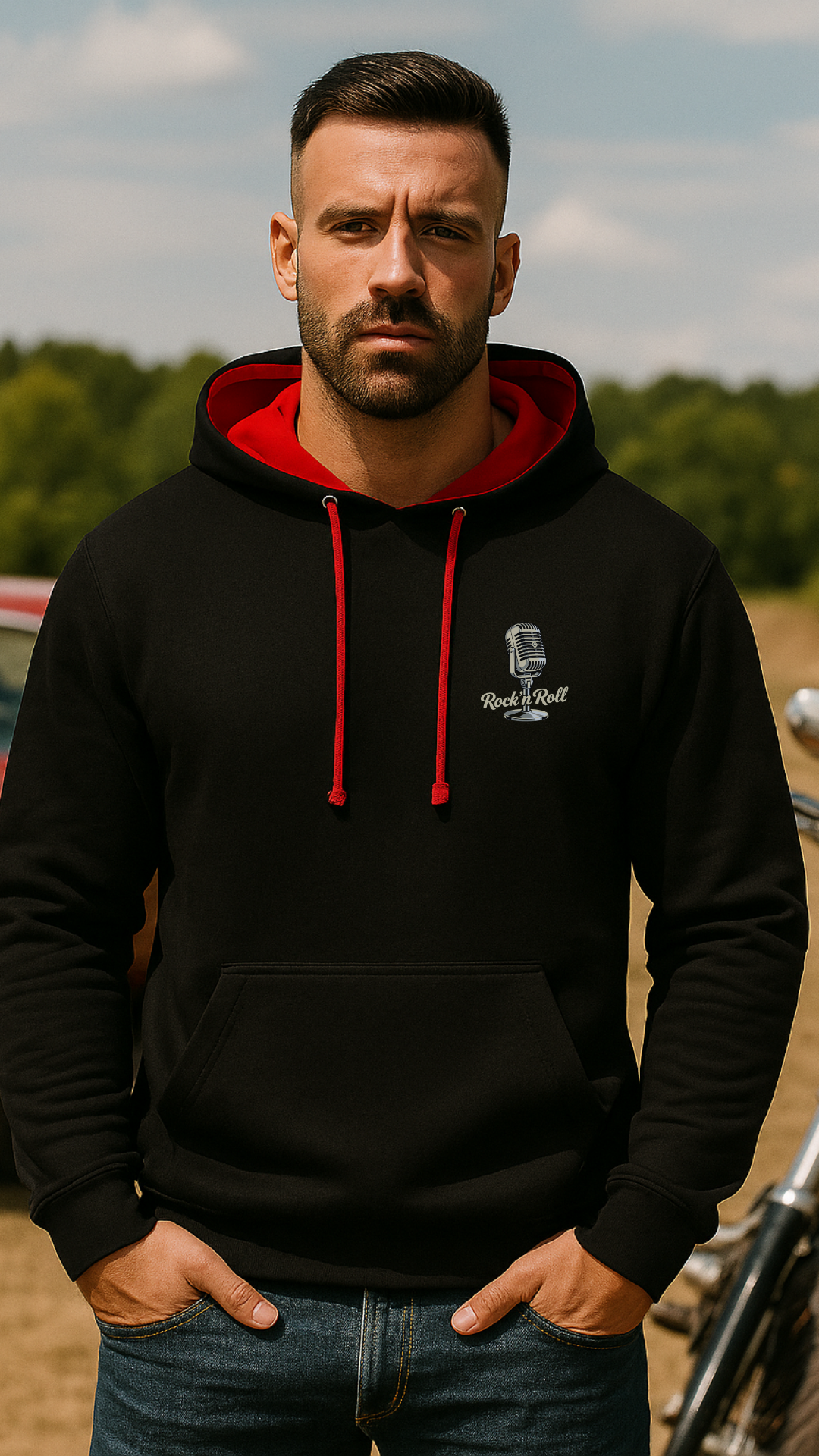 Old School Diner – Classic 50s Style - Kontrast-Hoodie