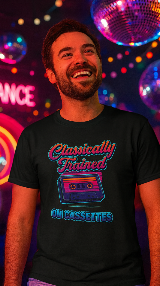 🎼 Classically Trained on Cassettes | Retro 80s 90s Mixtape T-Shirt