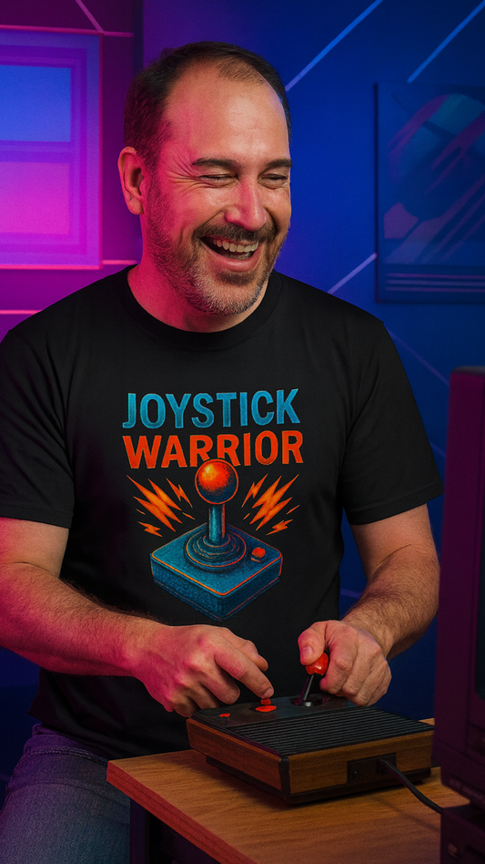 🕹️ Joystick Warrior Retro Gaming T-Shirt | 80s Arcade Gamer Shirt