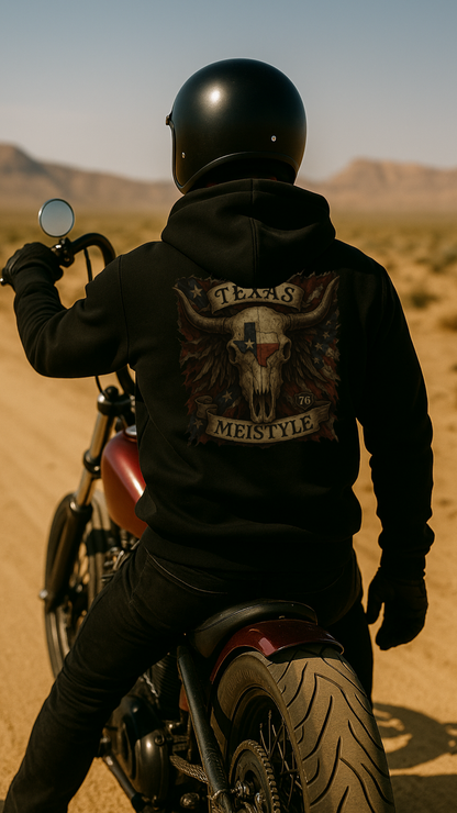 Longhorn Skull - Meistyle76 - Bio-Hoodie Rückendruck