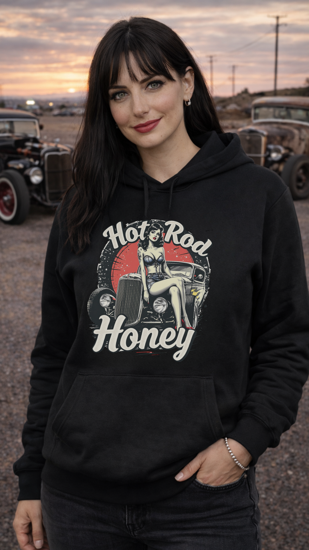 Hot Rod Honey - Frauen Premium Hoodie