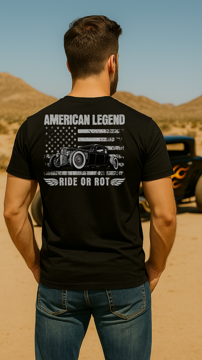 American Legend – Ride or Rot -Rückendruck - Premium T-Shirt