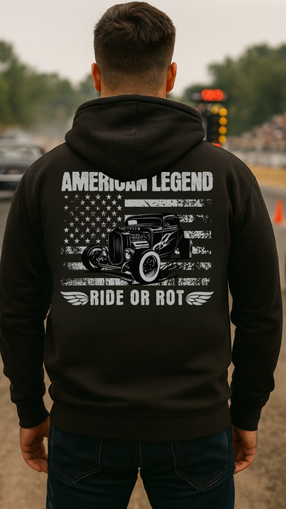 Ride or Rot -  Rückendruck - Bio-Hoodie