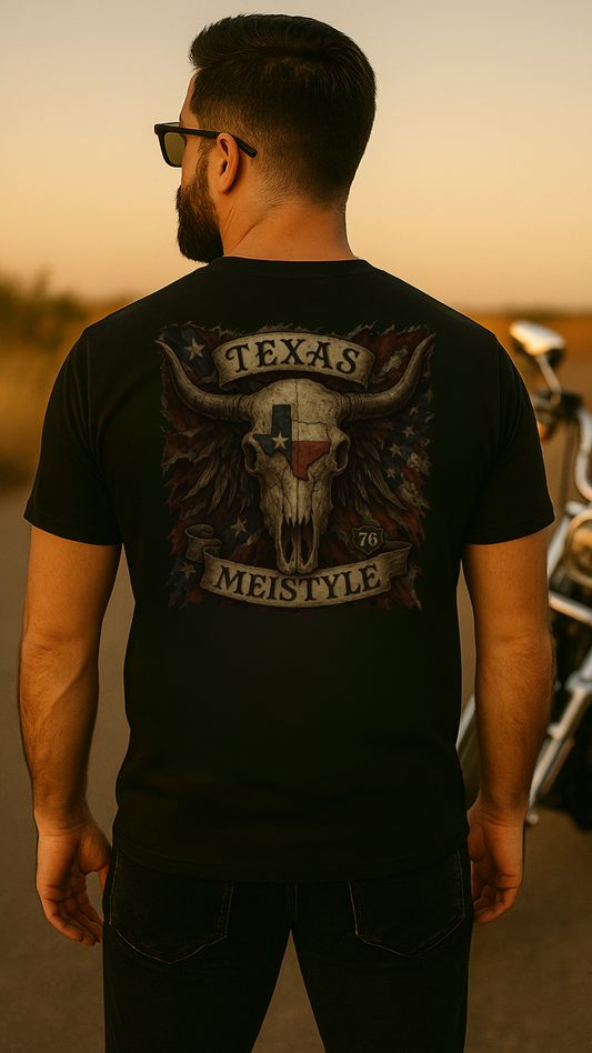 Longhorn Skull - Meistyle76 / Rückendruck / Oversized Bio T-Shirt