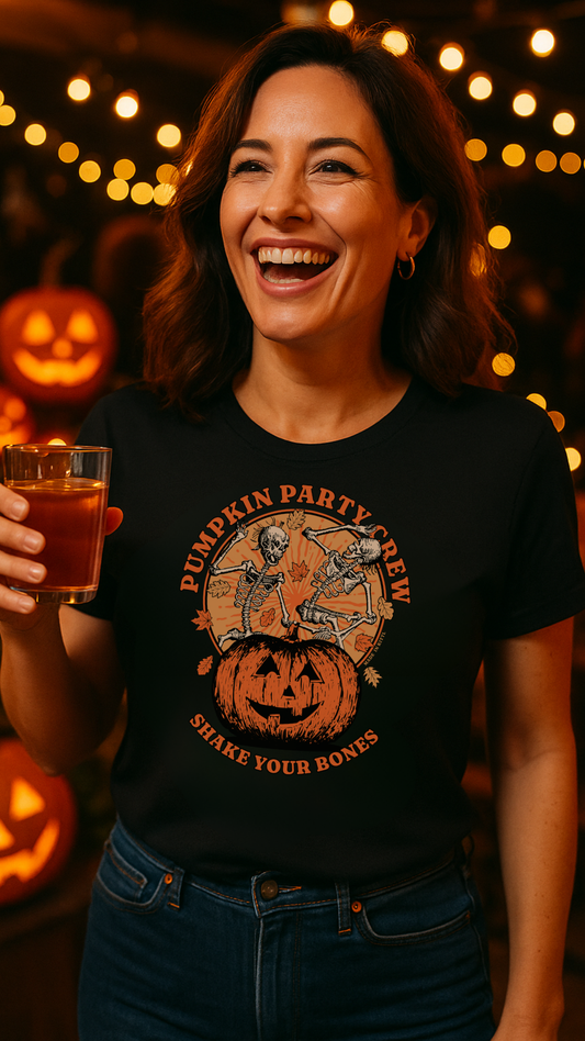 Pumpkin Party Crew – Shake Your Bones  Premium T-Shirt