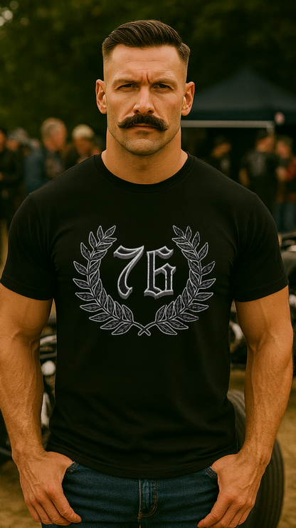 Vintage Lorbeer 76 – Oldschool Streetwear Statement  - Männer Premium T-Shirt