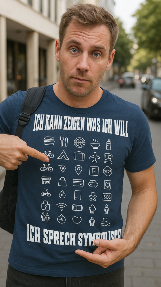 🥴 Ich sprech symbolisch – Icon Shirt für unterwegs