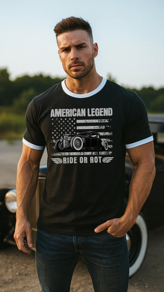 American Legend – Ride or Rot - Männer Kontrast-T-Shirt