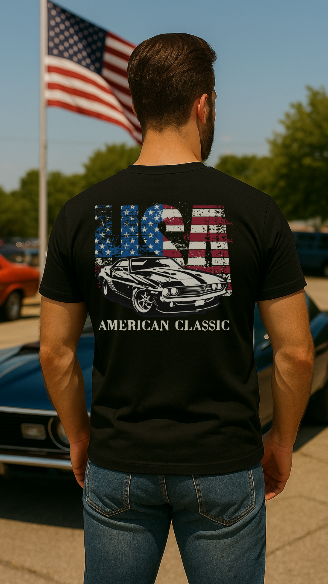 American Classic - Backprint - Oversized Bio T-Shirt
