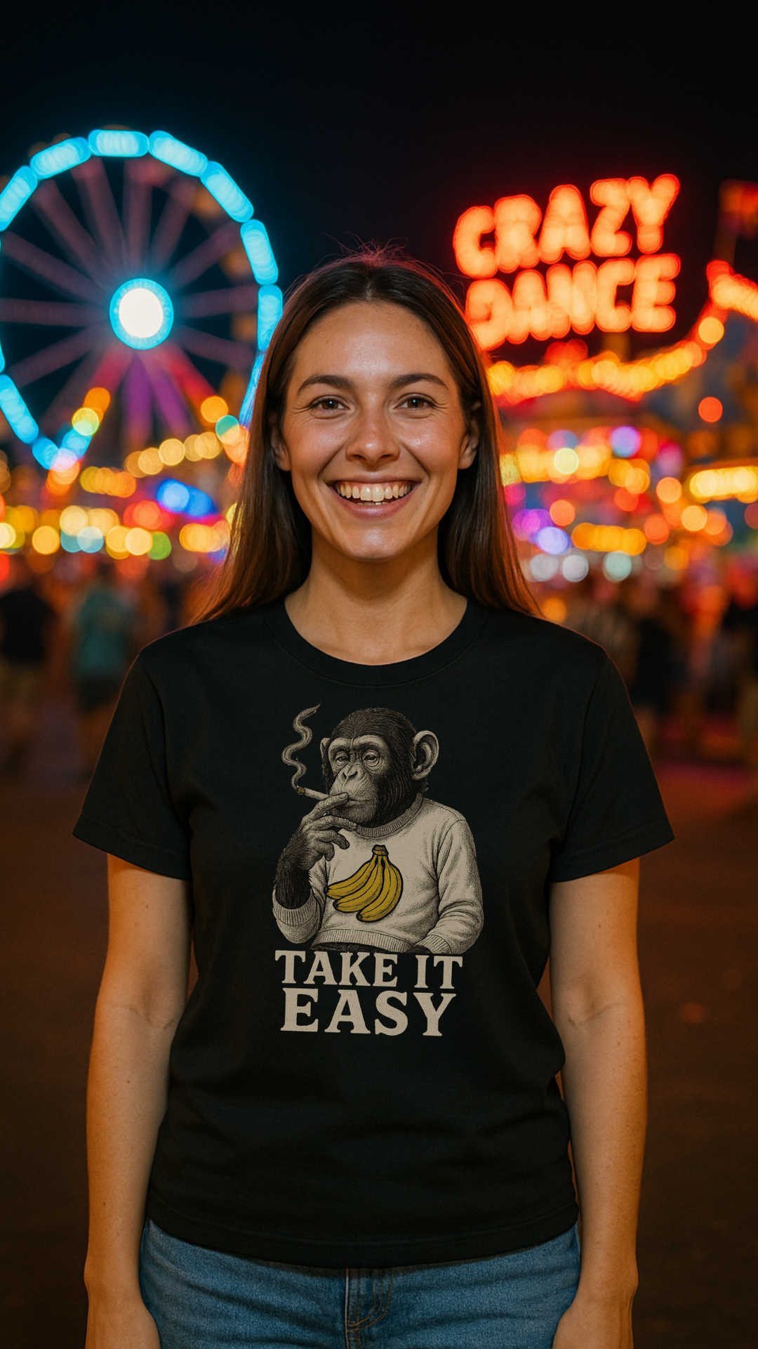 Take It Easy – Banana Vibes - Premium T-Shirt