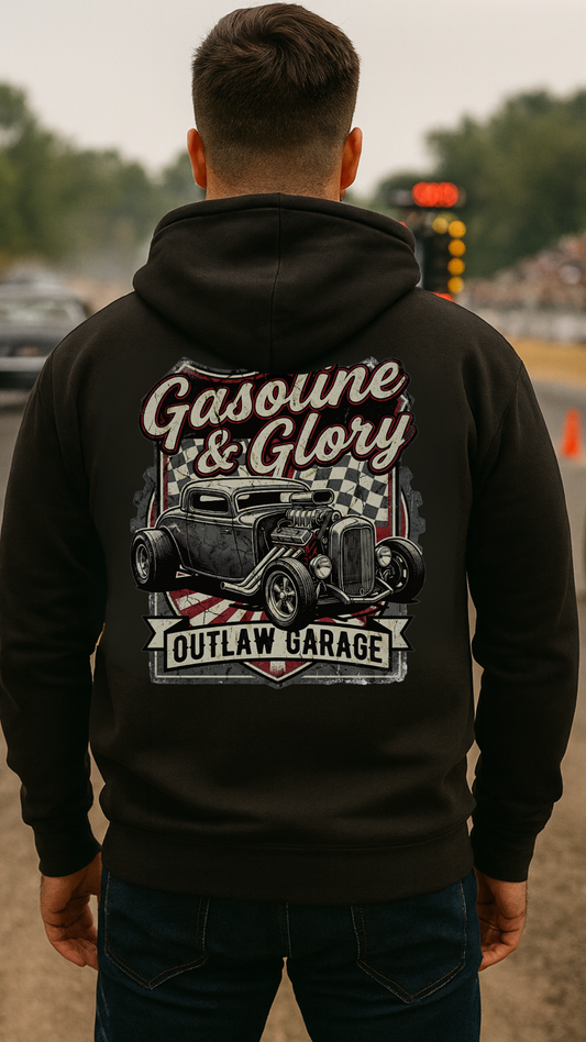 Gasoline & Glory – Männer Premium Kapuzenjacke