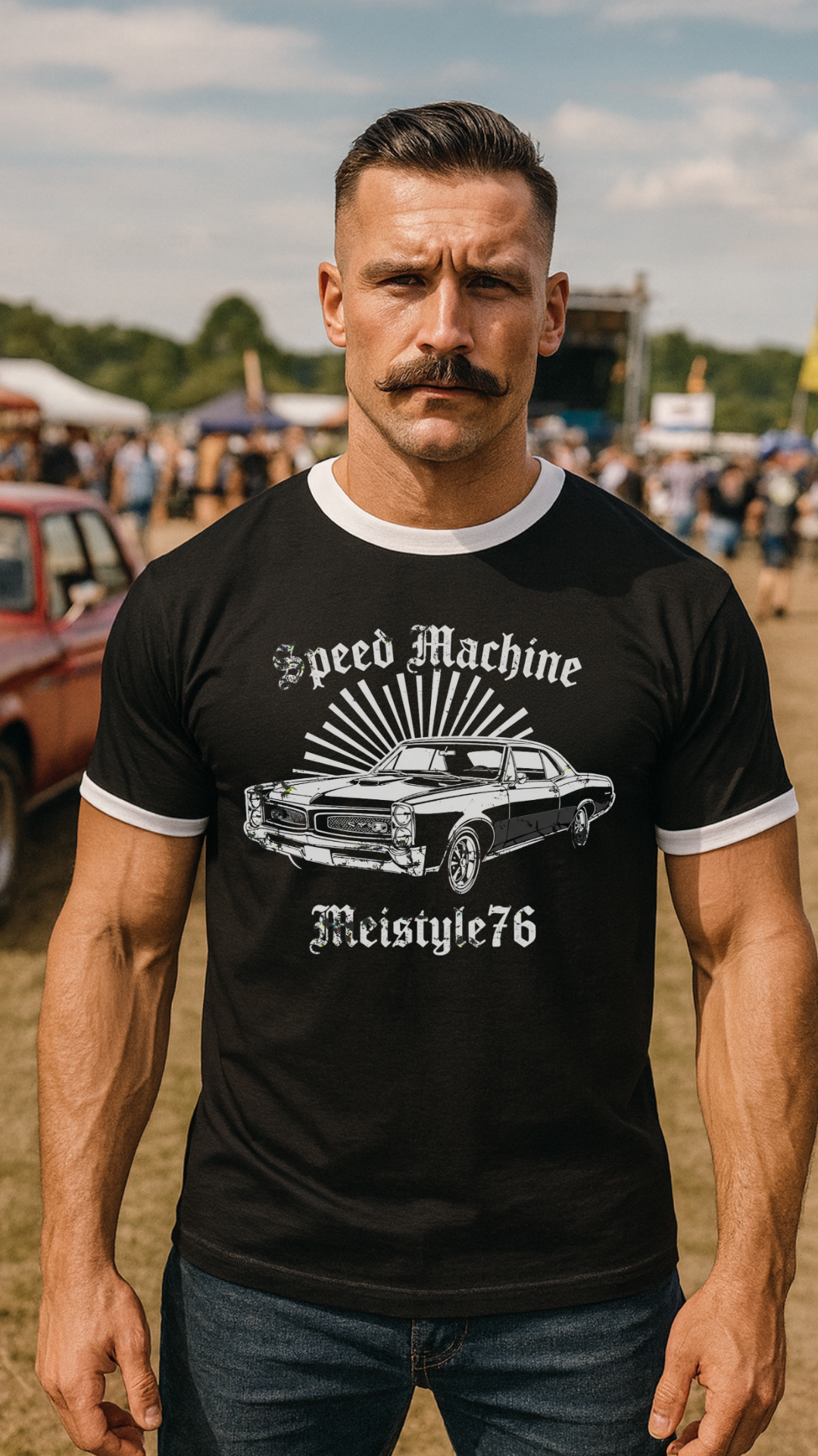 Speed Machine - Männer Kontrast-T-Shirt