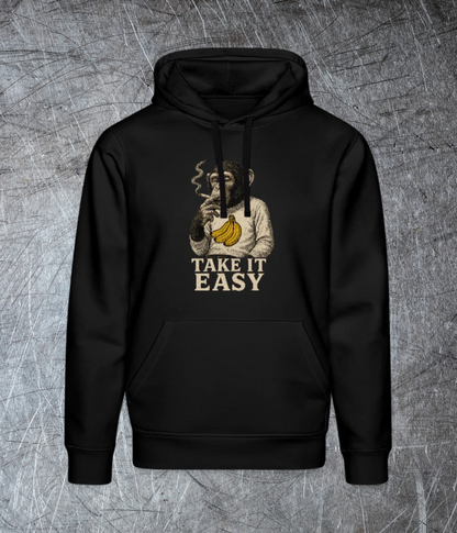 Take It Easy – Banana Vibes  Unisex Bio-Hoodie