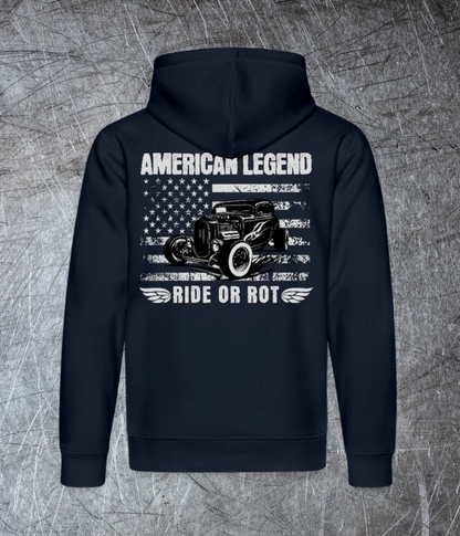 Ride or Rot -  Rückendruck - Bio-Hoodie