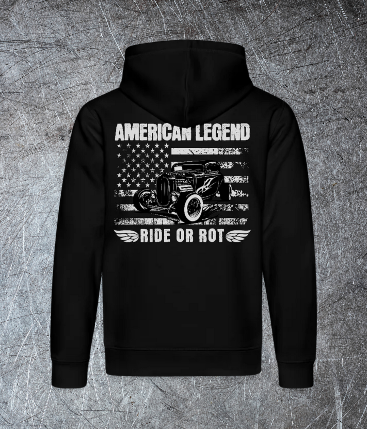 Ride or Rot -  Rückendruck - Bio-Hoodie