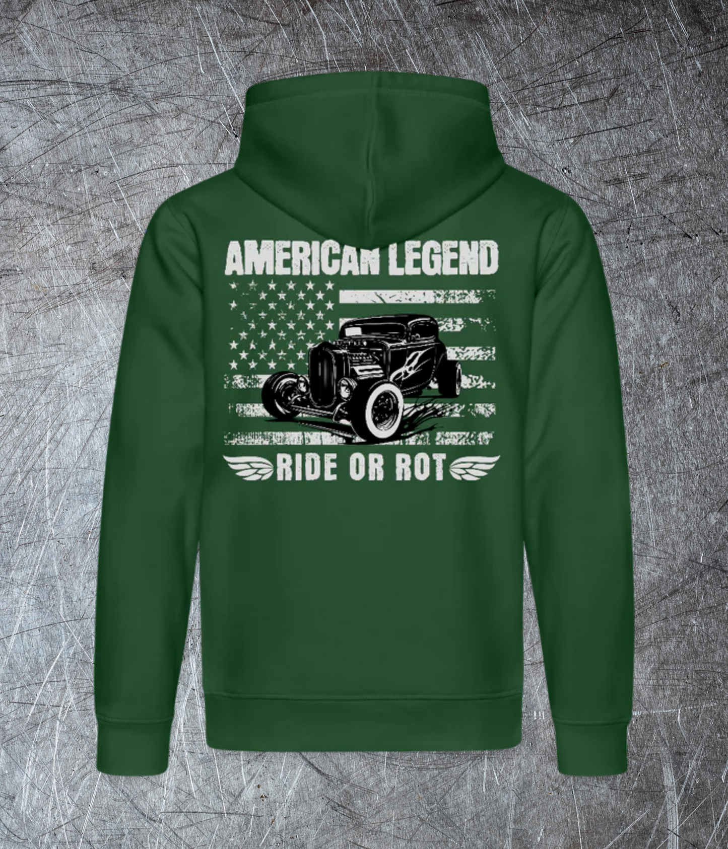 Ride or Rot -  Rückendruck - Bio-Hoodie