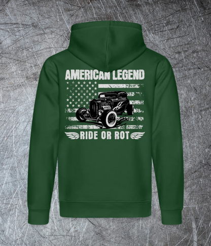 Ride or Rot -  Rückendruck - Bio-Hoodie