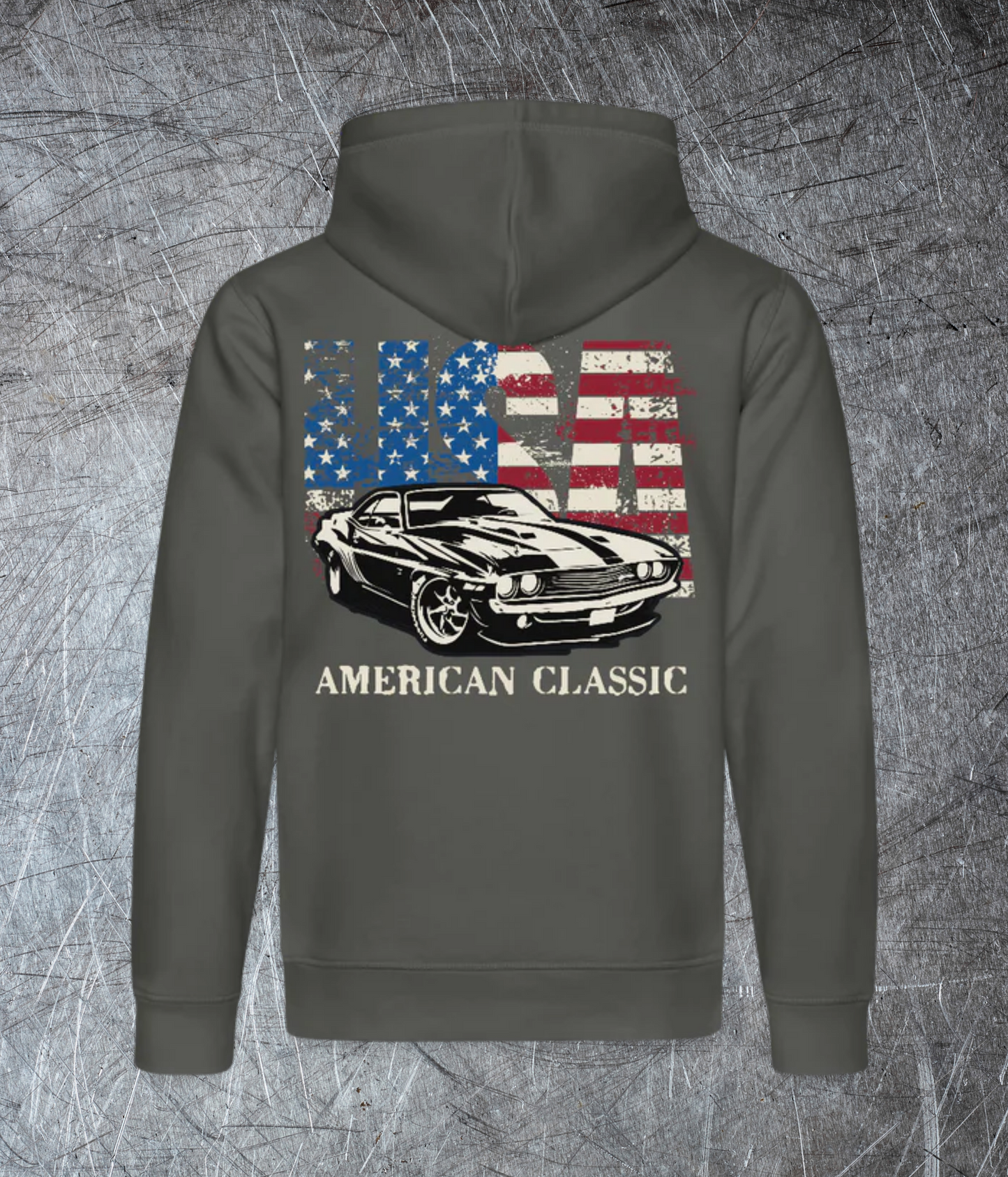 American Classic - Rückendruck - Bio-Hoodie