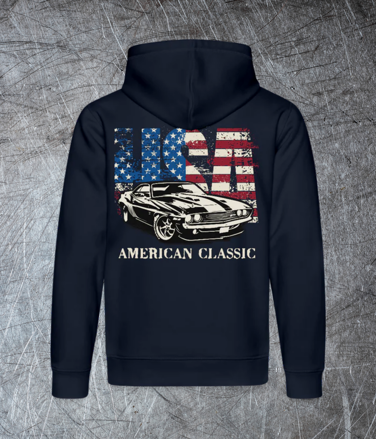 American Classic - Rückendruck - Bio-Hoodie
