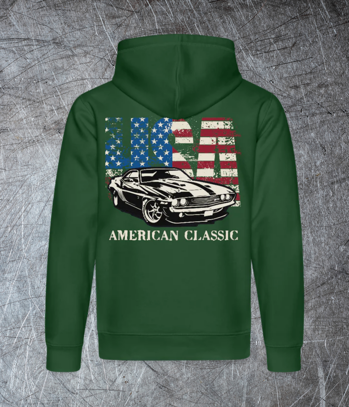 American Classic - Rückendruck - Bio-Hoodie