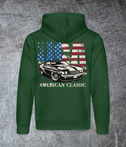 American Classic - Rückendruck - Bio-Hoodie