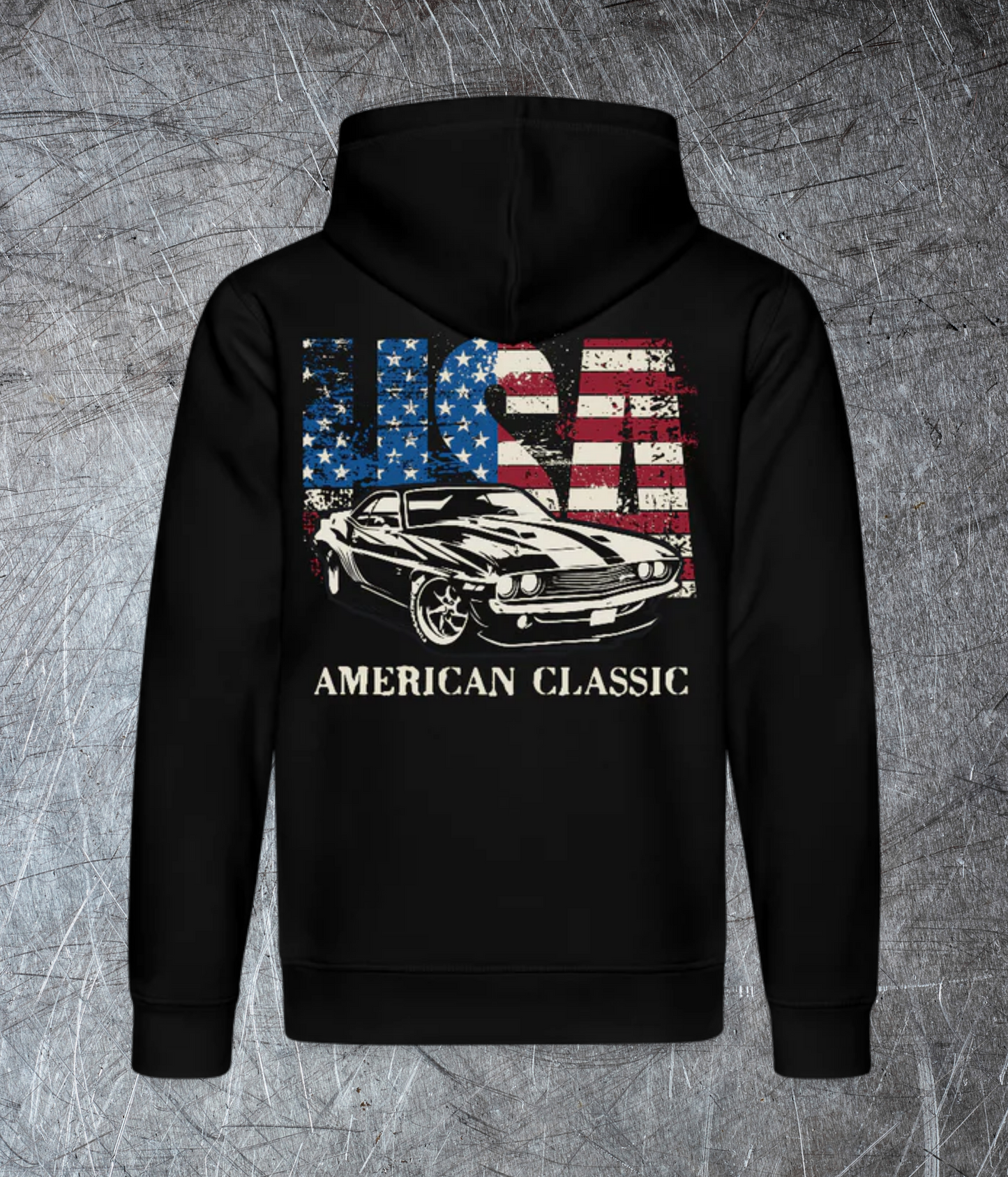 American Classic - Rückendruck - Bio-Hoodie