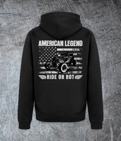 Ride or Rot - Meistyle76 - Premium Kapuzenjacke, Rückendruck