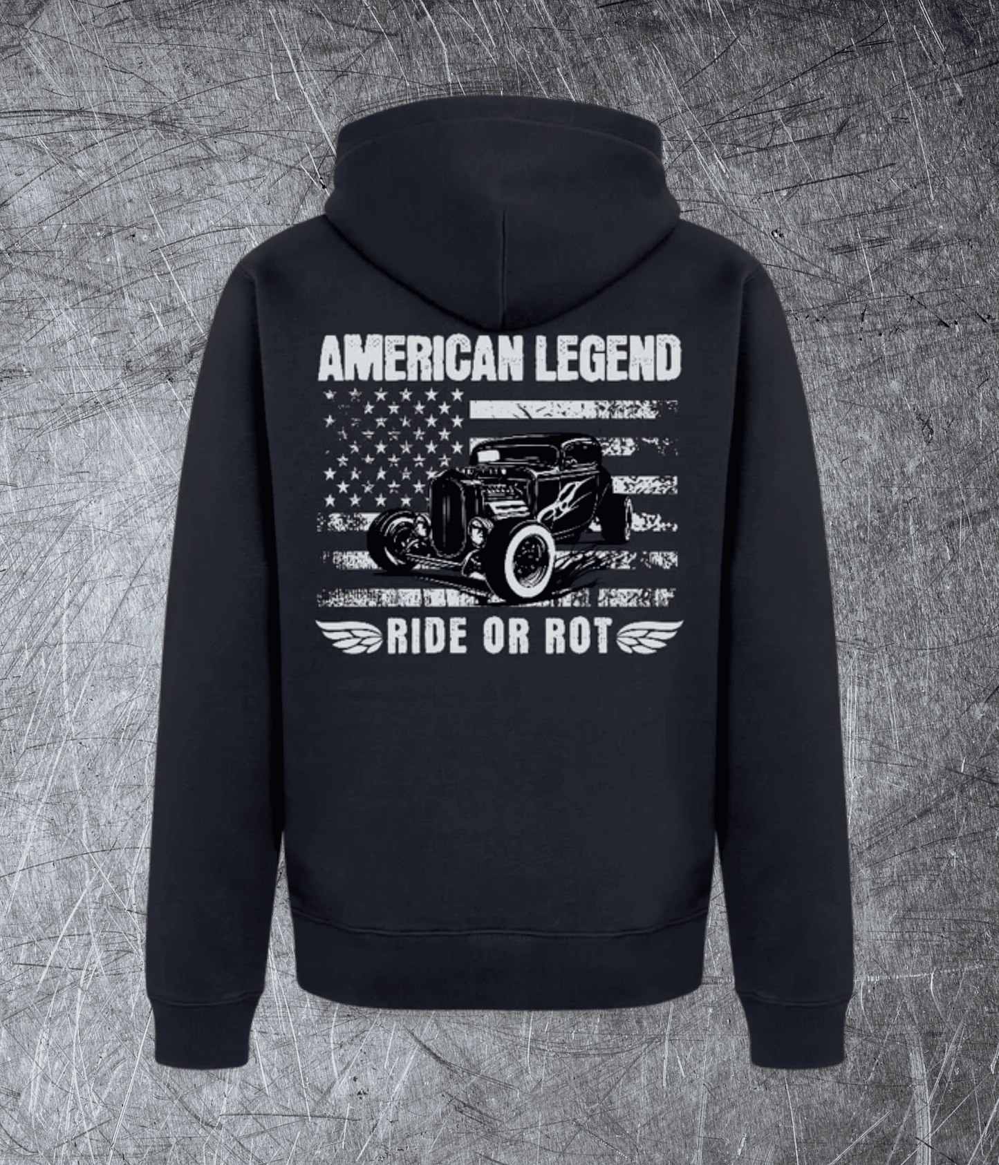 Ride or Rot - Meistyle76 - Premium Kapuzenjacke, Rückendruck