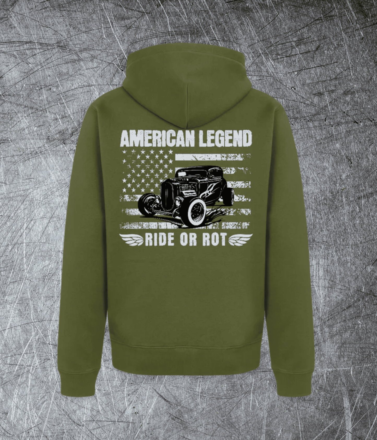 Ride or Rot - Meistyle76 - Premium Kapuzenjacke, Rückendruck