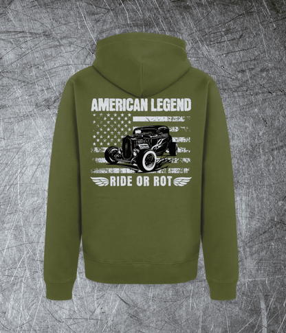 Ride or Rot - Meistyle76 - Premium Kapuzenjacke, Rückendruck