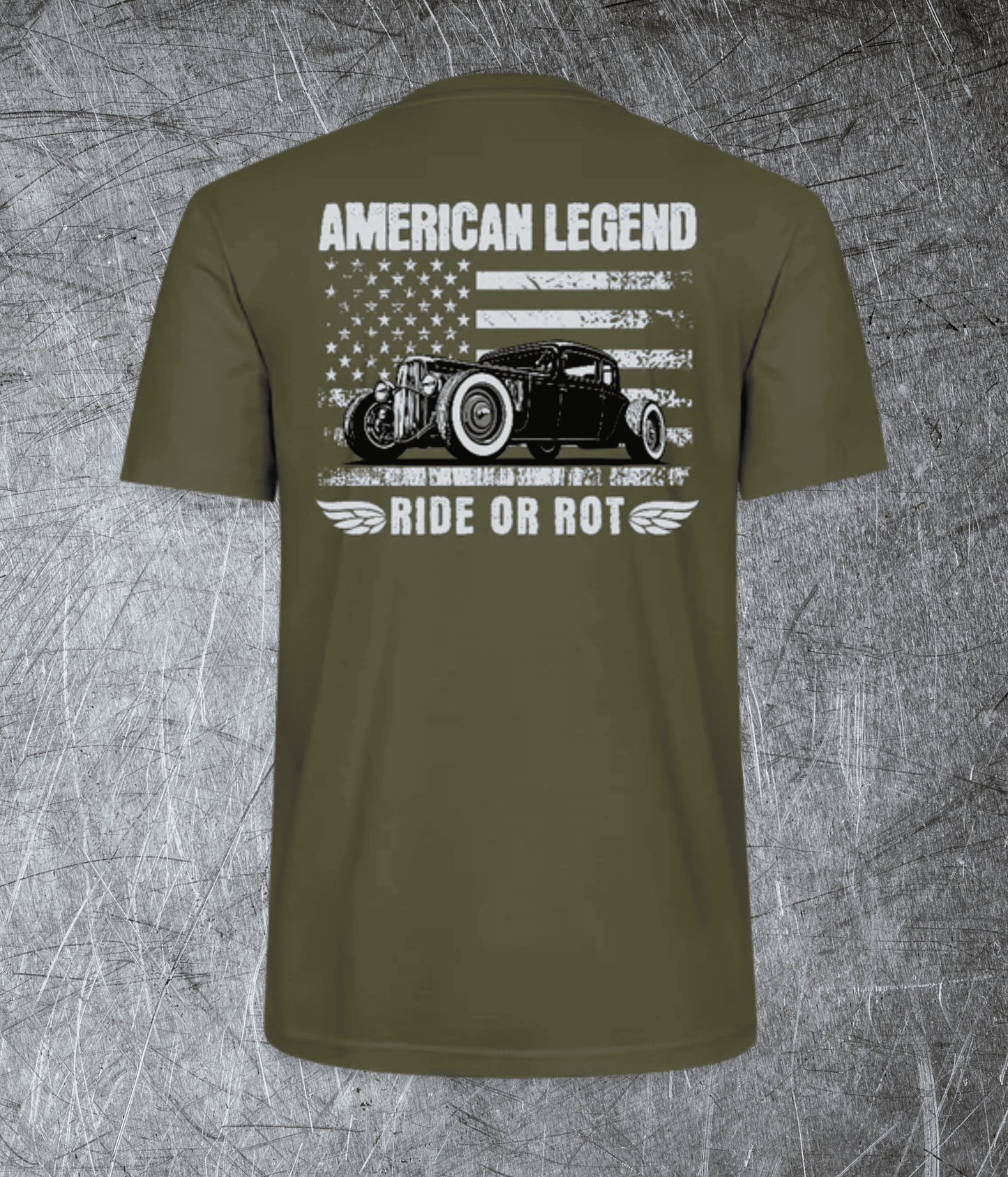 American Legend – Ride or Rot -Rückendruck - Premium T-Shirt