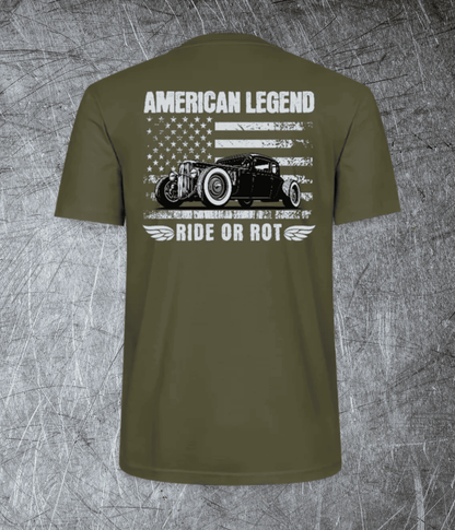 American Legend – Ride or Rot -Rückendruck - Premium T-Shirt