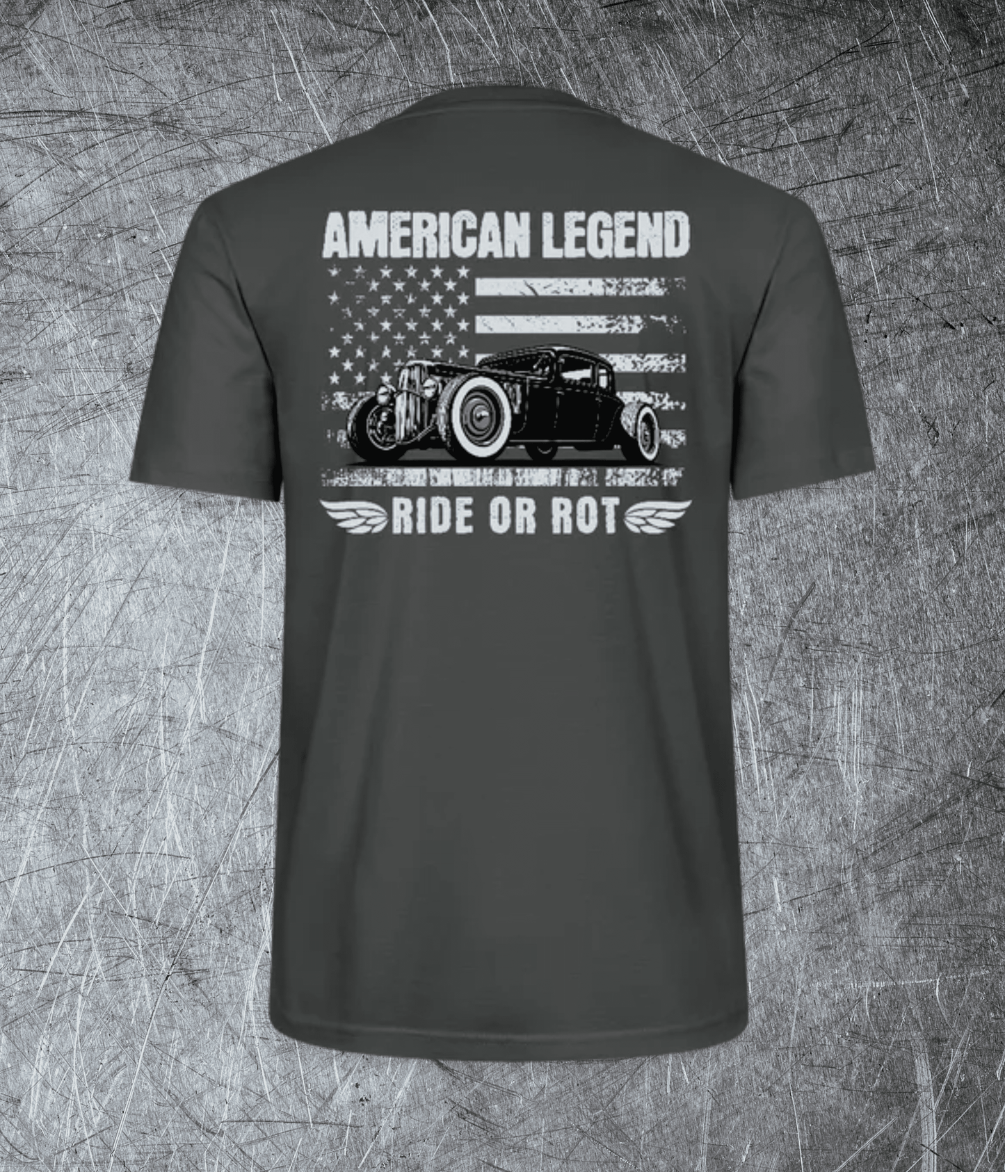 American Legend – Ride or Rot -Rückendruck - Premium T-Shirt