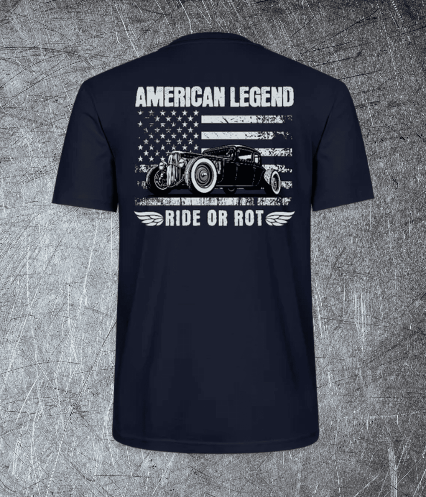 American Legend – Ride or Rot -Rückendruck - Premium T-Shirt
