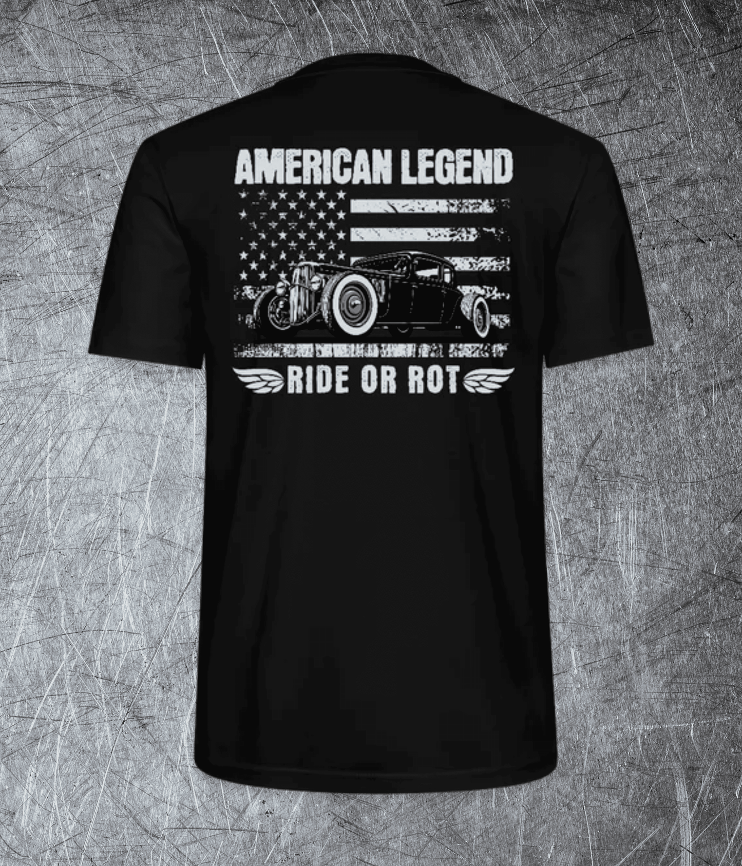 American Legend – Ride or Rot -Rückendruck - Premium T-Shirt
