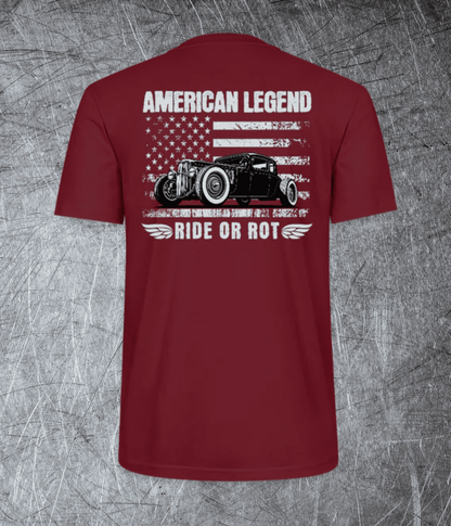 American Legend – Ride or Rot -Rückendruck - Premium T-Shirt