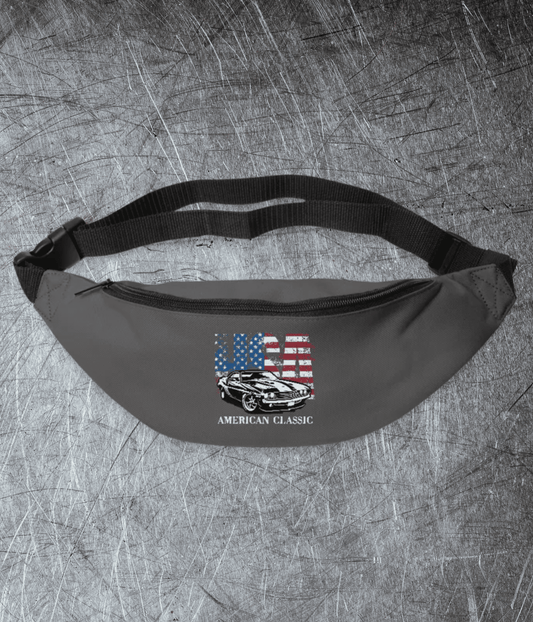 😎 USA American Classic – Muscle Car & Flag - Gürteltasche