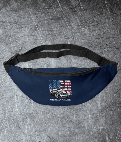 😎 USA American Classic – Muscle Car & Flag - Gürteltasche