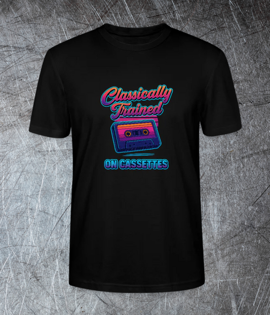 🎼 Classically Trained on Cassettes | Retro 80s 90s Mixtape T-Shirt